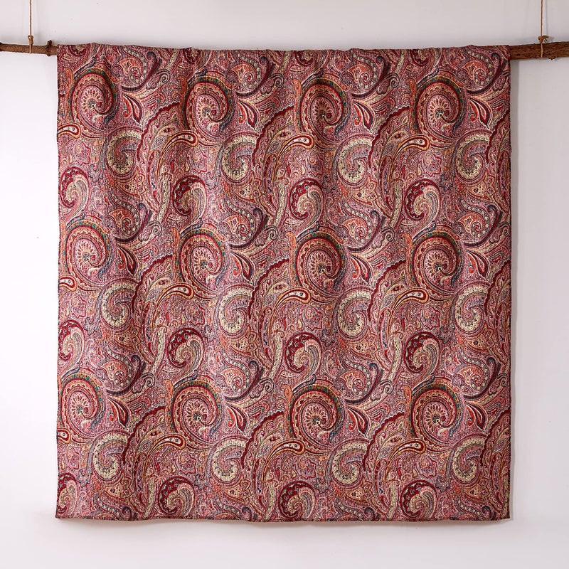 Levtex Home - Spruce Red Quilt Set - Full/Queen Quilt (88x92in.) + Two Standard Pillow Shams (26x20in.) - Paisley Pattern in Burgundy, Red, Tan, Grey - Reversible - Cotton - Image 5